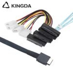 PCIE Oculink SFF 8611 4I To 4X U.2 SFF 8639 with 4P power High-Speed Connection cables - Image 4