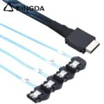 PCIE Oculink SFF 8611 4I To 4 port right turn right bend SATA 7P High-Speed Connection cables - Image 4