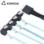 PCIE Oculink SFF 8611 4I To 4 port right turn right bend SATA 7P High-Speed Connection cables - Image 3