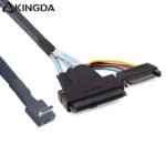 Right angle 90 degree PCIE Oculink SFF 8611 4I To U.2 SFF 8639 wit SATA 15P High-Speed Connection cables - Image 5