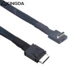 Right angle 90 degree PCIE Oculink SFF 8611 4I To Oculink SFF 8611 4I High-Speed Connection cables - Image 5