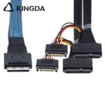 PCIE Oculink SFF 8611 8I To 2X U.2 SFF 8639 with SATA 15P Server High-Speed Connection cables - Image 2
