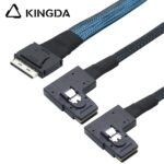 PCIE Oculink SFF 8611 8I To 2X Left turn left bend SFF 8087 Server High-Speed Connection cables - Image 3