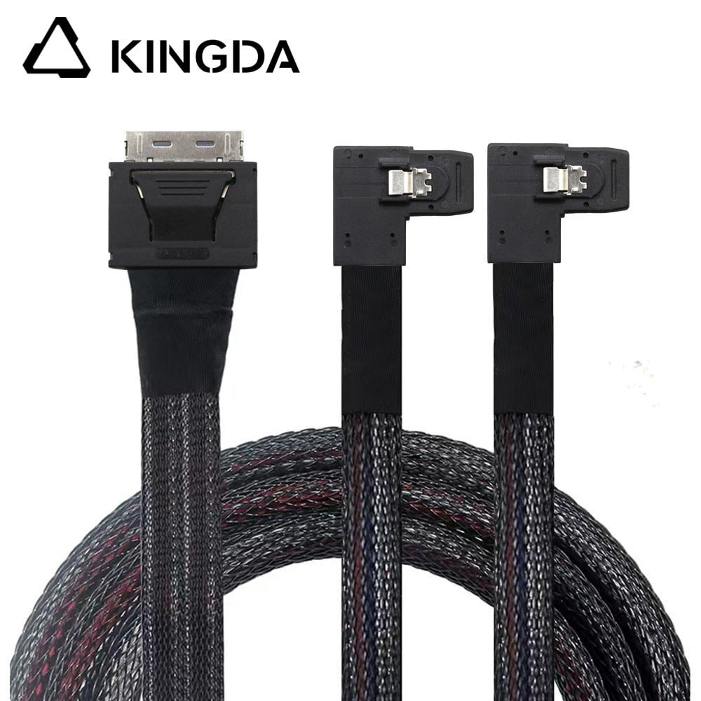 PCIE-Oculink-SFF-8611-8I-to-2-port-right-turn-SFF-8087.jpg PCIE Oculink SFF 8611 8I To 2X Right turn Right bend SFF 8087 Server High-Speed Connection cables - Image 1