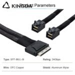 PCIE Oculink SFF 8611 8I To 2X SFF 8643 Server High-Speed Connection cables - Image 3