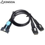 Slim SAS SFF 8654 MCIO 8I (74P) to dual 2X SFF-8087 PCIE5.0 Data Connection Cable - Image 6