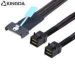 Slim SAS SFF 8654 MCIO 8I (74P) to dual 2X SFF-8643 PCIE5.0 Data Connection Cable - Image 6