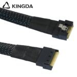 Fully enclosed anti-slip insertion anti-tilt insertion Slim SAS SFF 8654 8I (74P) To SFF 8654 8i male to male High speed data Connection Cable - Image 5