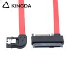 Right turn right bend SATA 7P to SFF 8482 SAS 29 with SATA 15P red SSD high-speed connection cables - Image 2
