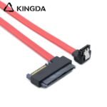 Right angle 90 degree SATA 7P to SFF 8482 SAS 29 with SATA 15P red SSD high-speed connection cables - Image 2