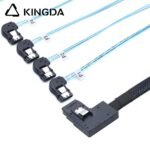 Right bend 90 degree Mini SAS HD SFF-8087 to 4X Left turn 90 degree SATA High Speed Server Internal Connection Wire Harness - Image 4