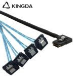 Right bend 90 degree Mini SAS HD SFF-8087 to 4X Right angle 90 degree SATA 7P High Speed Server Internal Connection Wire Harness - Image 4