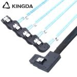 Right bend 90 degree Mini SAS HD SFF-8087 to 4X Right turn 90 degree SATA High Speed Server Internal Connection Wire Harness - Image 4