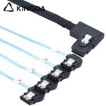 Right bend 90 degree Mini SAS HD SFF-8087 to 4X Right turn 90 degree SATA High Speed Server Internal Connection Wire Harness - Image 3