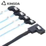Right bend 90 degree Mini SAS HD SFF-8087 to 4X Right turn 90 degree SATA High Speed Server Internal Connection Wire Harness - Image 5