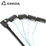 Right bend 90 degree Mini SAS HD SFF-8087 to 4X SFF 8482 2-in-1 High Speed Server Internal Connection Wire Harness