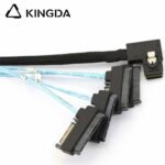 Right bend 90 degree Mini SAS HD SFF-8087 to 4X SFF 8482 2-in-1 High Speed Server Internal Connection Wire Harness - Image 3