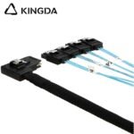 Right bend 90 degree Mini SAS HD SFF-8087 to 4X straight SATA High Speed Server Internal Connection Wire Harness - Image 2