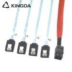 Mini SAS HD SFF-8643 to 4X SATA 7P red color High Speed Server Internal Connection cable - Image 5