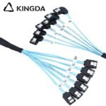 6 port SATA 7P to 6 port left turn left bend SATA 7P female SSD high-speed connection cables