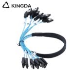 6 port SATA 7P to 6 port right turn right bend SATA 7P female SSD high-speed connection cables - Image 2