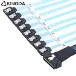 Low profile Slim SAS SFF 8654 8I (74P) to 8 SATA 7P female High speed data Connection Cable - Image 6