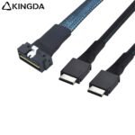 SAS 4.0 Low profile SFF 8654 8I (74P) TO dual OCulink 8611 4i High speed data Connection Cable - Image 6