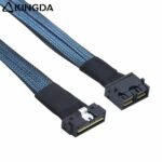 SAS 4.0 Low profile SFF 8654 8I (74P) TO dual port SFF 8643 8i High speed data Connection Cable - Image 6