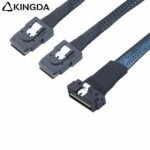 SAS 4.0 Low profile SFF 8654 8I (74P) TO dual SFF 8087 High speed data Connection Cable - Image 6