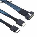 SAS 4.0 Low profile SFF 8654 8I (74P) TO dual OCulink 8611 4i High speed data Connection Cable - Image 3