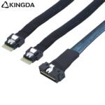 SAS 4.0 Low profile SFF 8654 8I (74P) TO dual SFF 8654 4I High speed data Connection Cable - Image 3