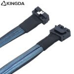 SAS 4.0 Low profile SFF 8654 8I (74P) TO dual port SFF 8643 8i High speed data Connection Cable - Image 3