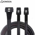 SAS 4.0 Low profile SFF 8654 8I (74P) TO dual SFF 8087 High speed data Connection Cable - Image 4