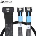 SAS 4.0 Low profile SFF 8654 8I (74P) TO dual MCIO SFF 8654 4I High speed data Connection Cable - Image 4