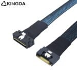 SAS 4.0 Low profile SFF 8654 8I (74P) TO Fully enclosed anti-slip insertion anti-tilt insertion Slim SAS SFF 8654 8I  High speed data Connection Cable - Image 5