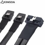 SAS 4.0 Low profile SFF 8654 8I (74P) TO dual SFF 8087 High speed data Connection Cable - Image 5