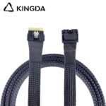 Slim SAS SFF 8654 8I (74P) to dual port SFF 8643 High speed data Connection Cable - Image 5