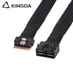 Slim SAS SFF 8654 8I (74P) to dual port SFF 8643 High speed data Connection Cable - Image 4