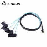 Slim SAS SFF 8654 4I (38P) to 4 SFF 8482 2-IN-1 High speed data Connection Cable