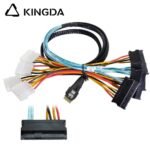 Slim SAS SFF 8654 4I (38P) to 4 SFF 8482 with 4p power High speed data Connection Cable - Image 5