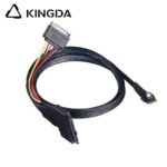 Slim SAS SFF 8654 4I (38P) to U.2 SFF 8639 WITH SATA 15P High speed data Connection Cable