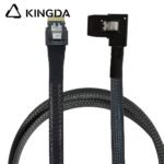 Slim SAS SFF 8654 4I (38P) to left turn left bend SFF 8643 High speed data Connection Cable