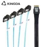 Slim SAS SFF 8654 4I (38P) to 4 left turn left bend SATA 7P female High speed data Connection Cable - Image 3