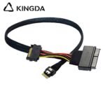 Slim SAS SFF 8654 4I (38P) to U.2 SFF 8639 WITH SATA 15P High speed data Connection Cable - Image 3