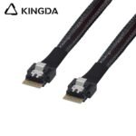 Slim SAS SFF 8654 4I (38P) to SFF 8654 4i male to male High speed data Connection Cable - Image 3