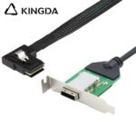 PCIE MINI SAS SFF-8088 26P Female receptacle to left turn left bend SFF 8087 Server Connection Cable - Image 2