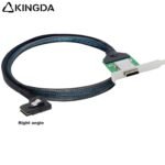 PCIE MINI SAS SFF-8088 26P Female receptacle to right turn right bend SFF 8087 Server Connection Cable