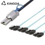 PCIE MINI SAS SFF-8088 26P to 4 right turn right bend SATA 7P Server Connection Cable - Image 2
