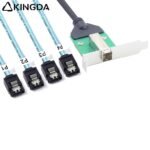 PCIE MINI SAS SFF-8644 36P female receptacle to 4X SATA 7P server Connection Cable - Image 2