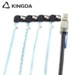 PCIE MINI SAS SFF-8644 36P to 4X right turn right bend SATA 7P female with spring Server Connection Cable